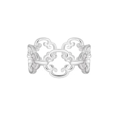 Fine Jewelry Gift Geometric Chinese Knot Cloud Pattern Adjustable 925 Sterling Silver Ring