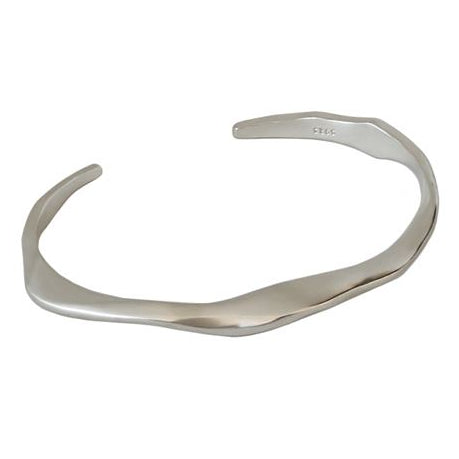 New Irregular 925 Sterling Silver Open Bangle
