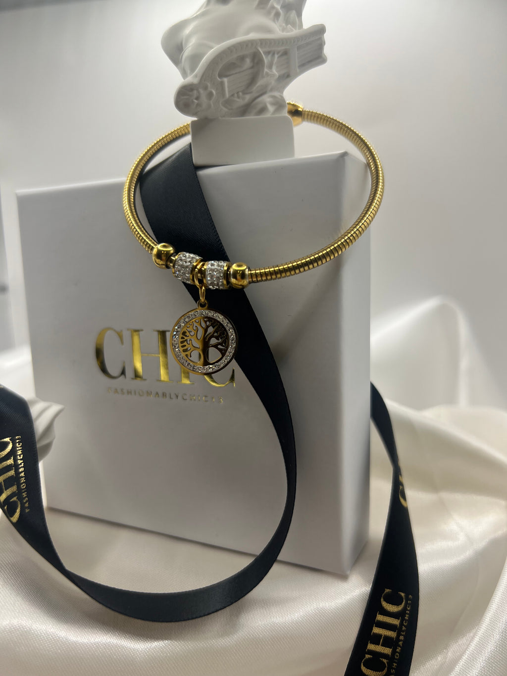 Tree of Life Gold Bangle