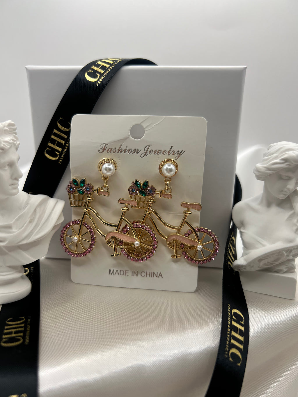 Bicycle Colourful Earrings