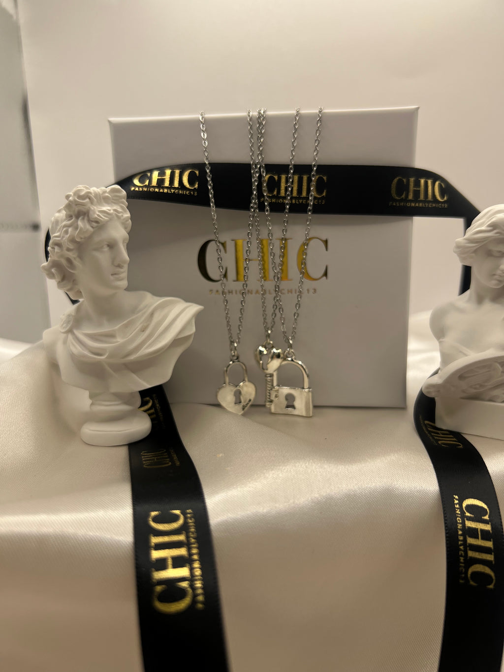 Trio Necklace Set Sliver