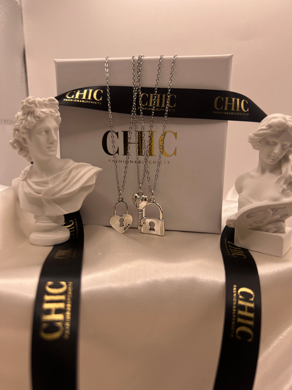 Trio Necklace Set Sliver