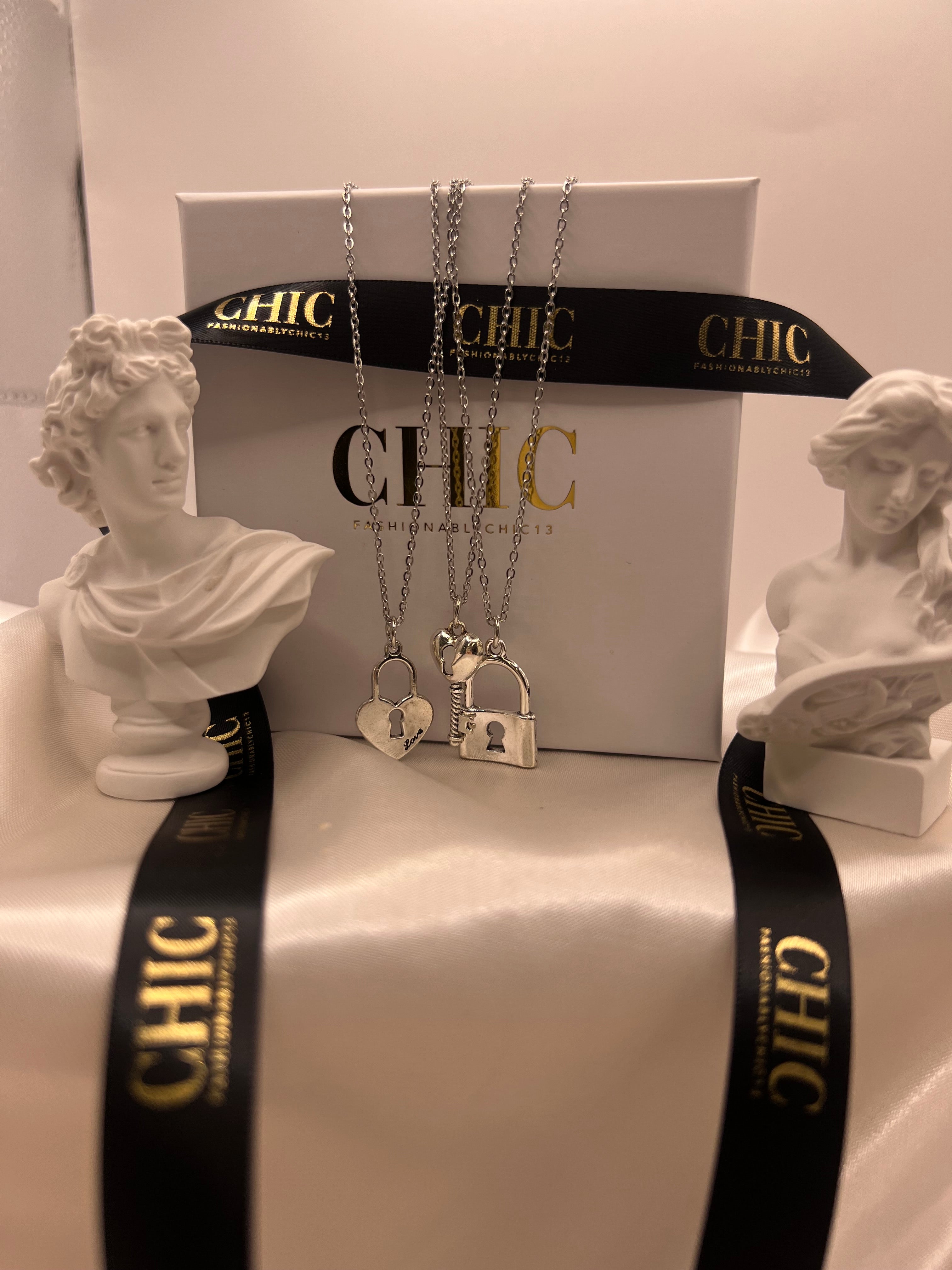 Trio Necklace Set Sliver