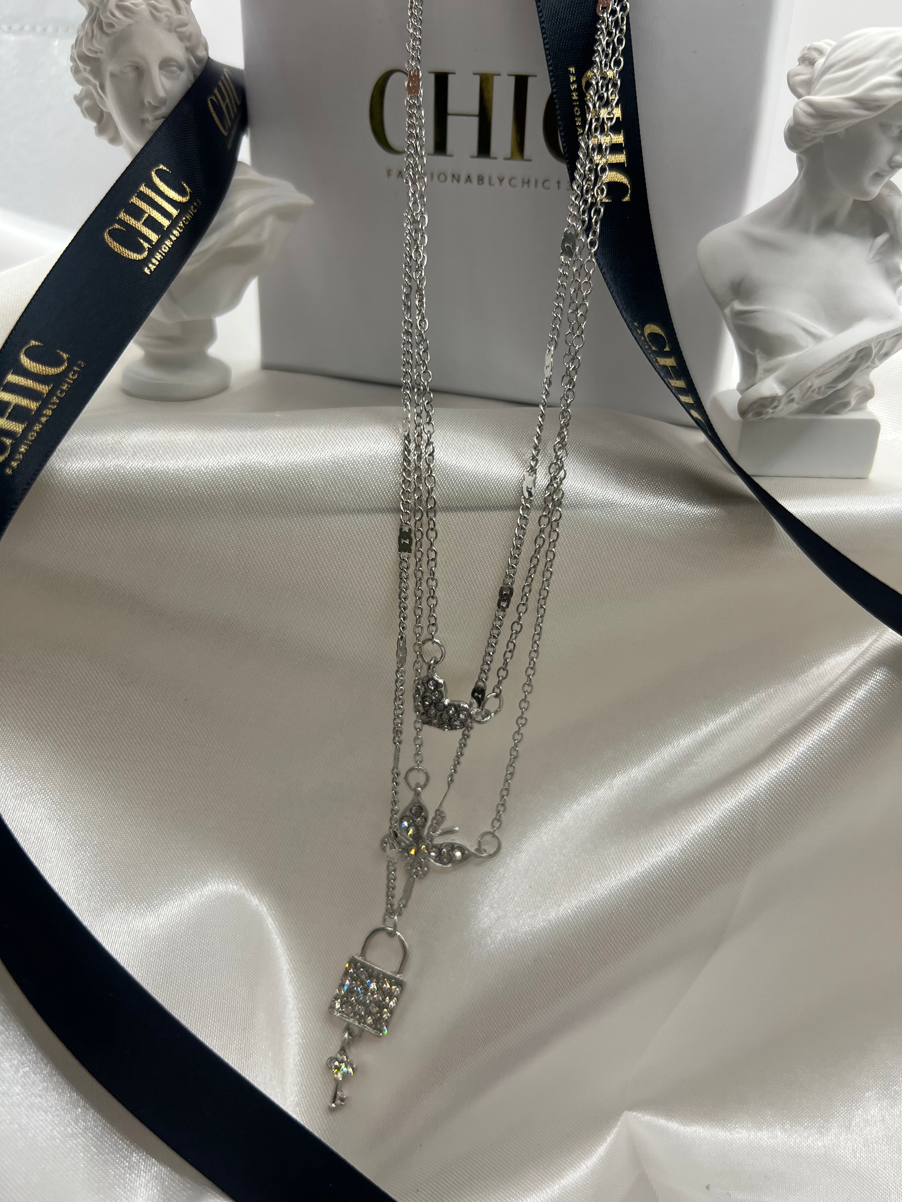 3 Connect Sliver Necklace
