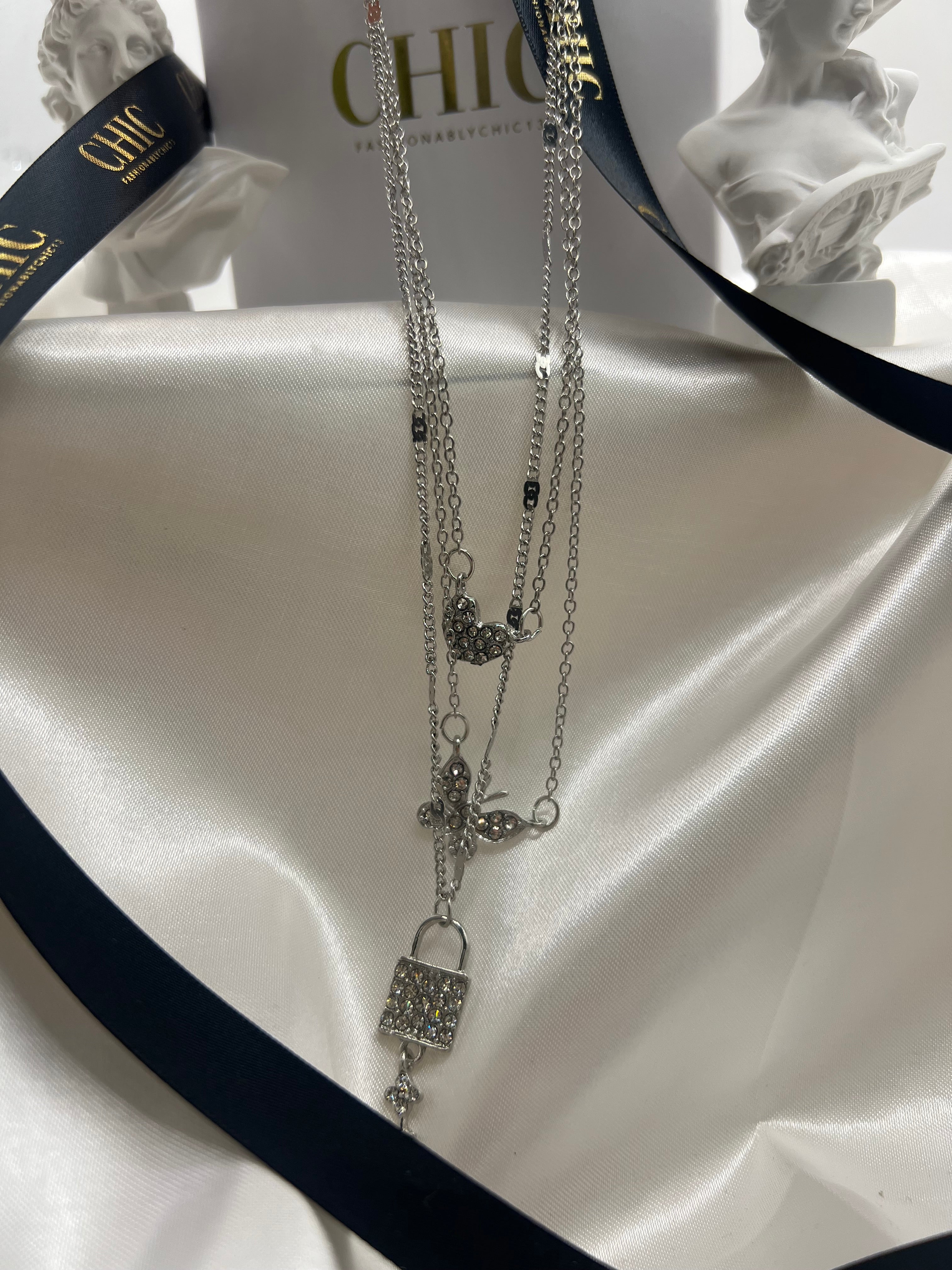 3 Connect Sliver Necklace
