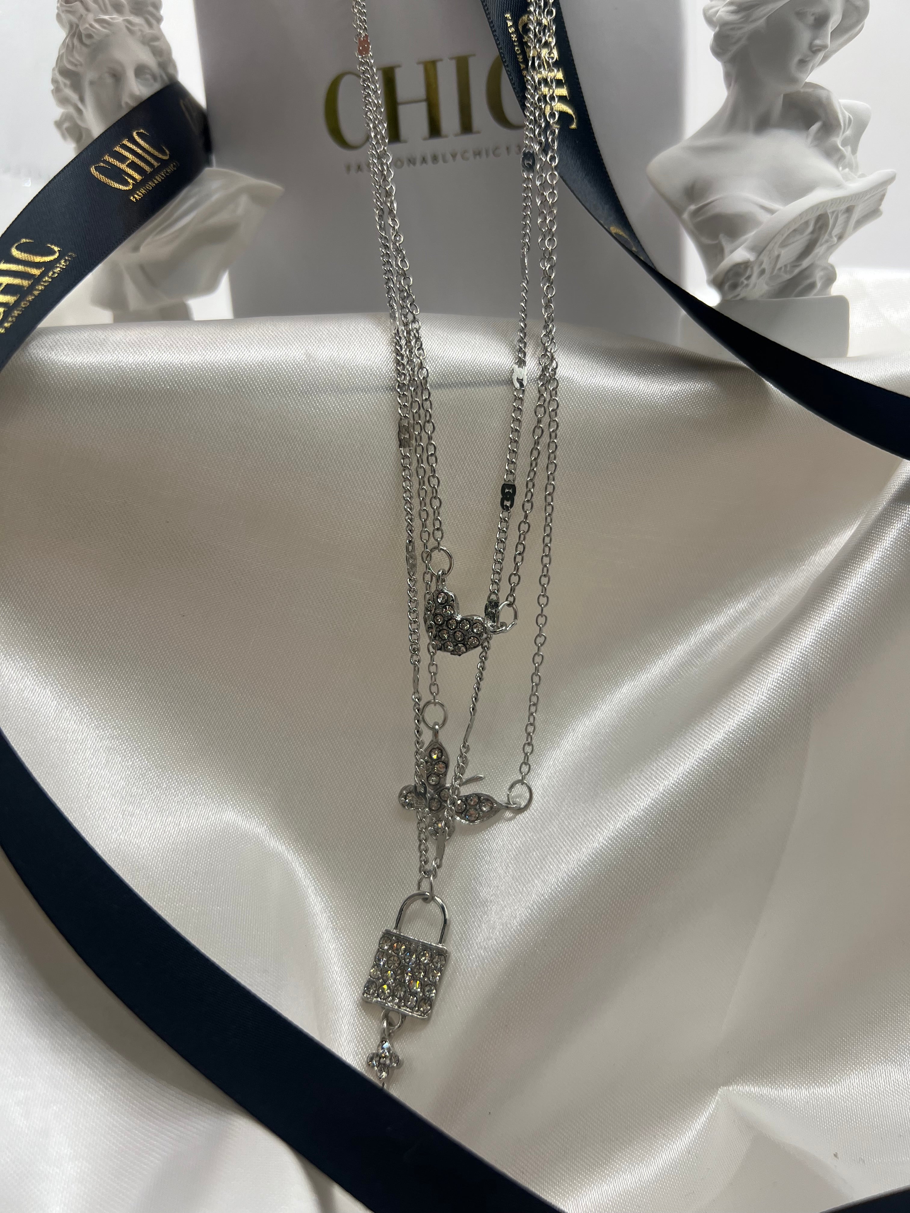 3 Connect Sliver Necklace