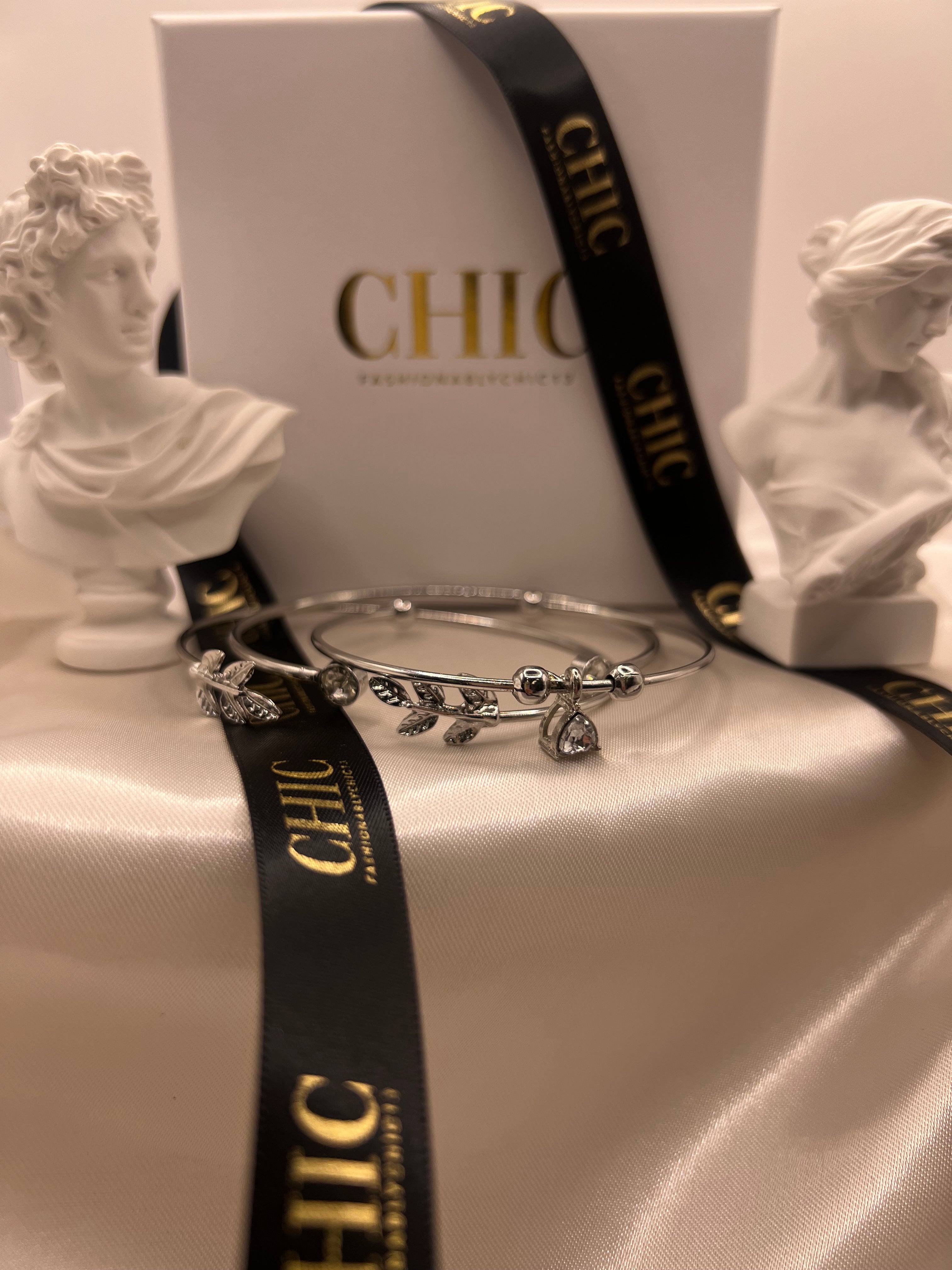 Set of 2 Sliver Bangle Bracelet