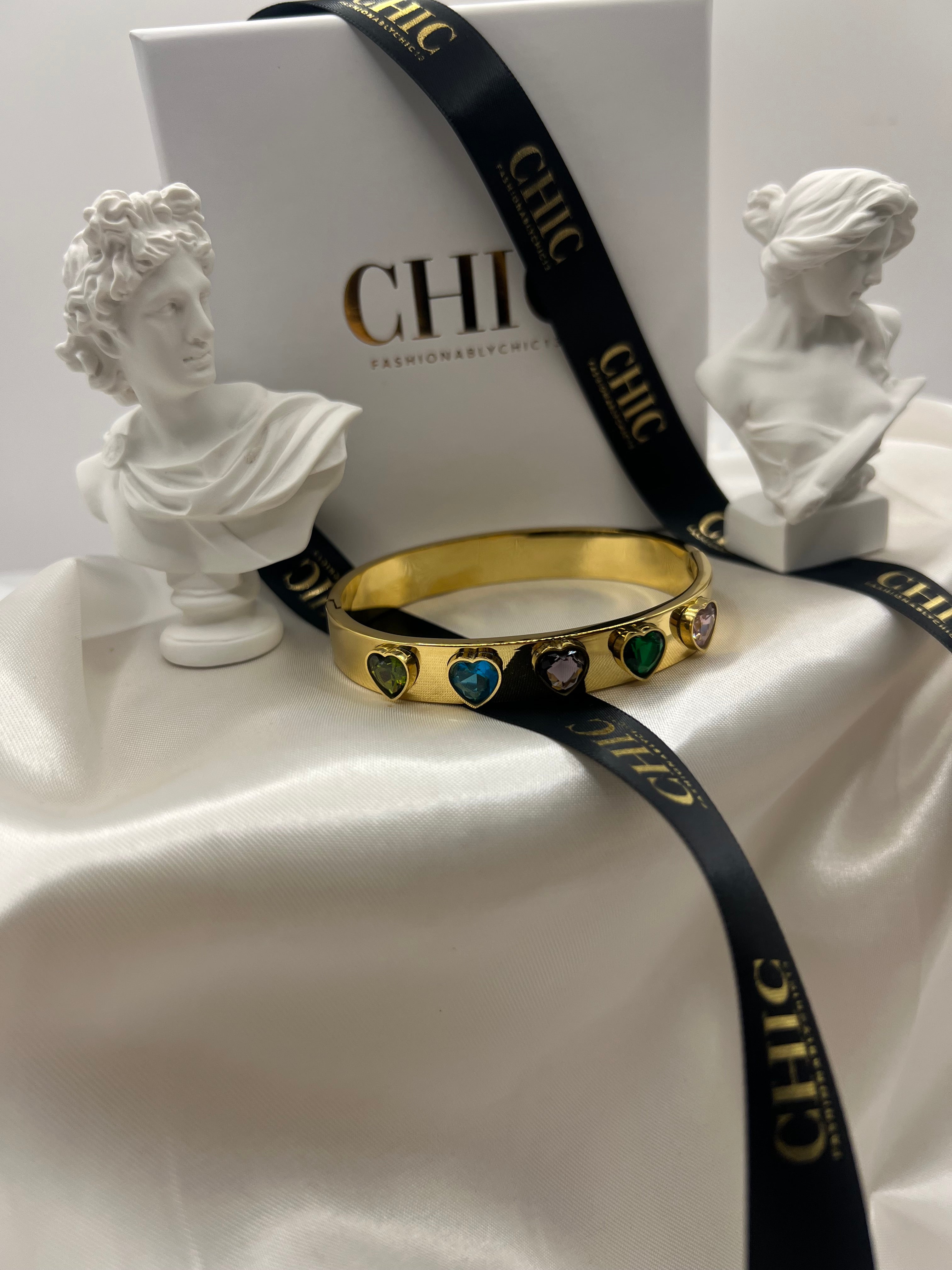 Multi- Coloured Gold Bangle