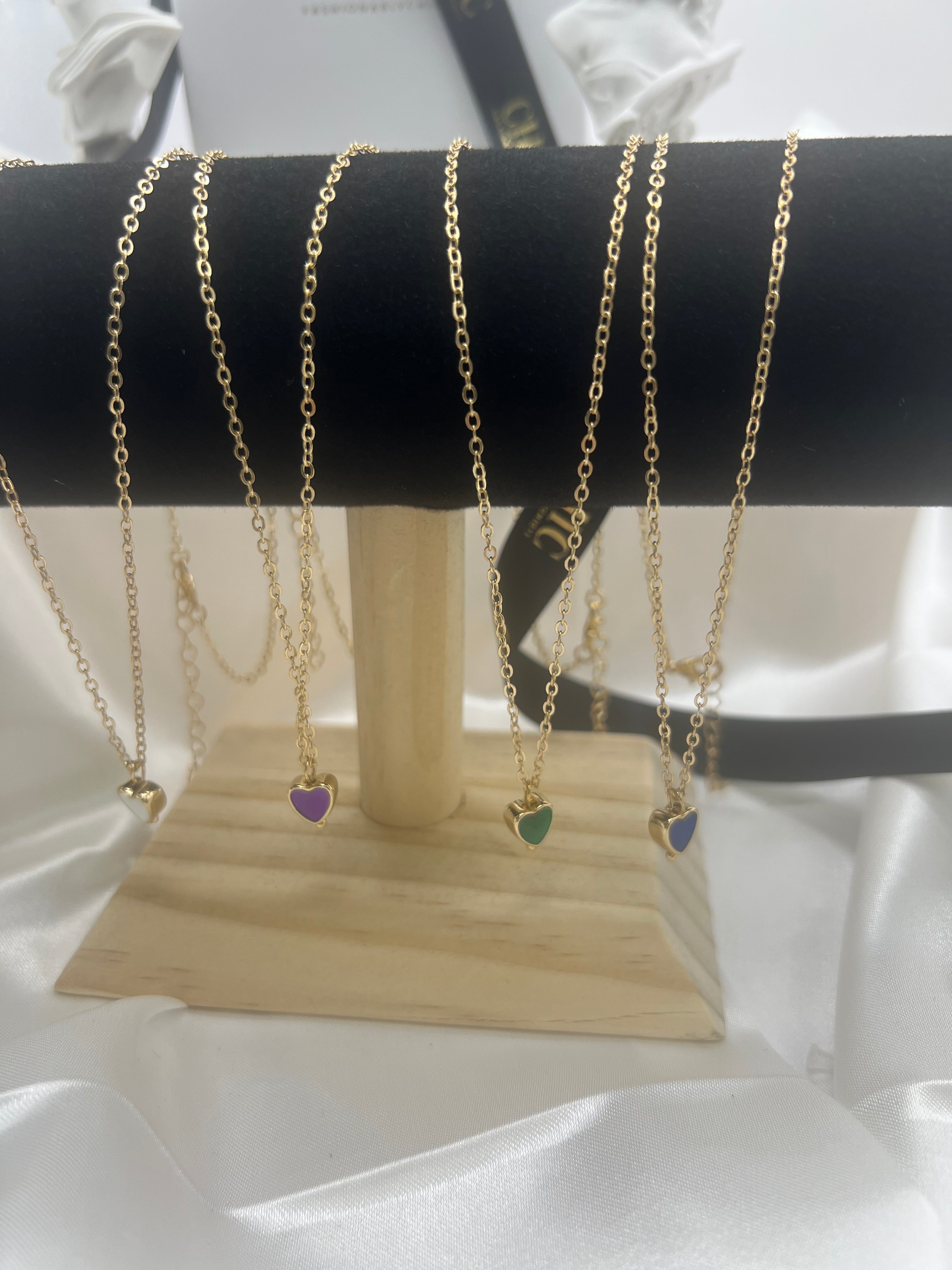 Coloured Heart Necklace