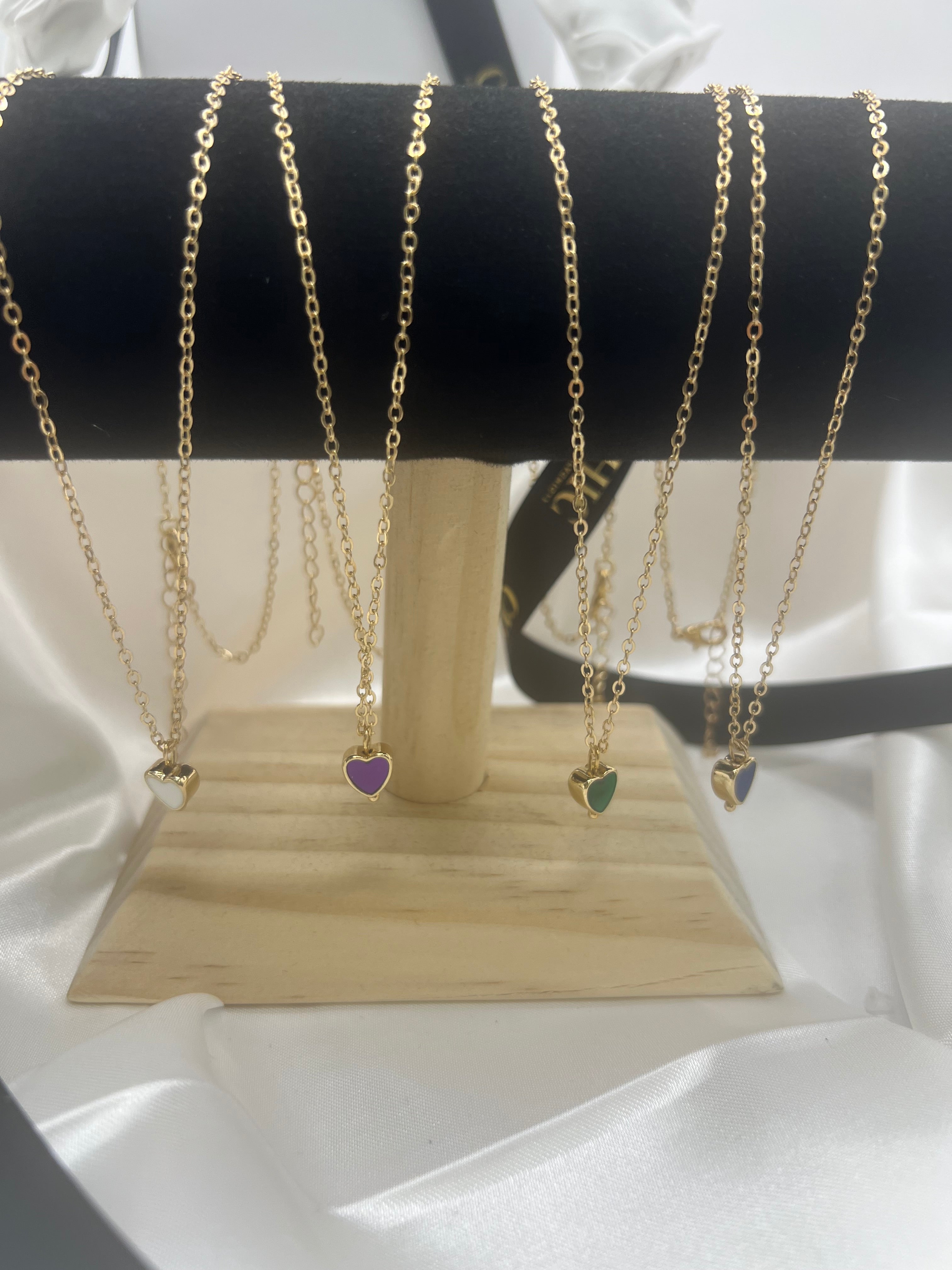 Coloured Heart Necklace
