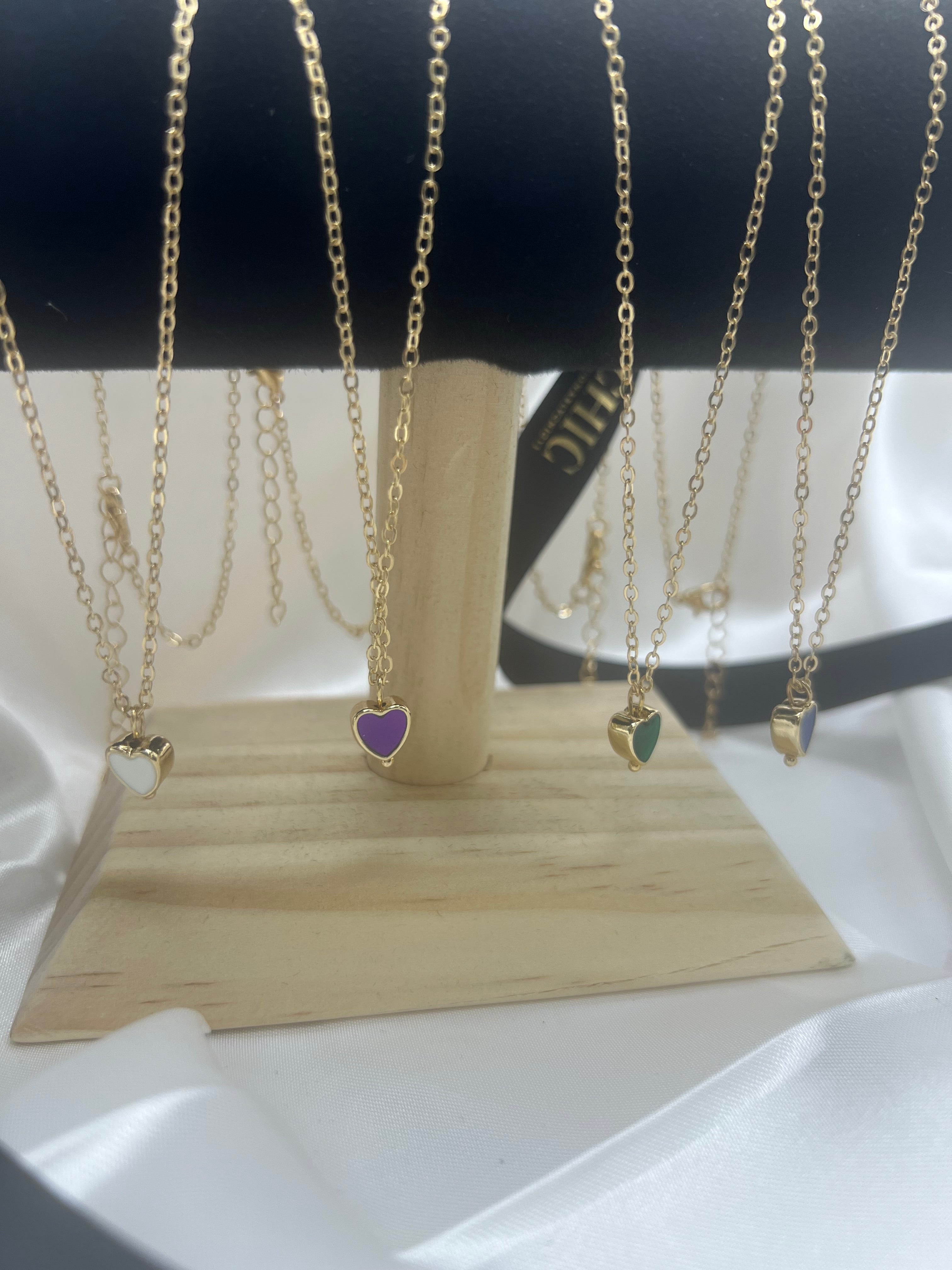 Coloured Heart Necklace