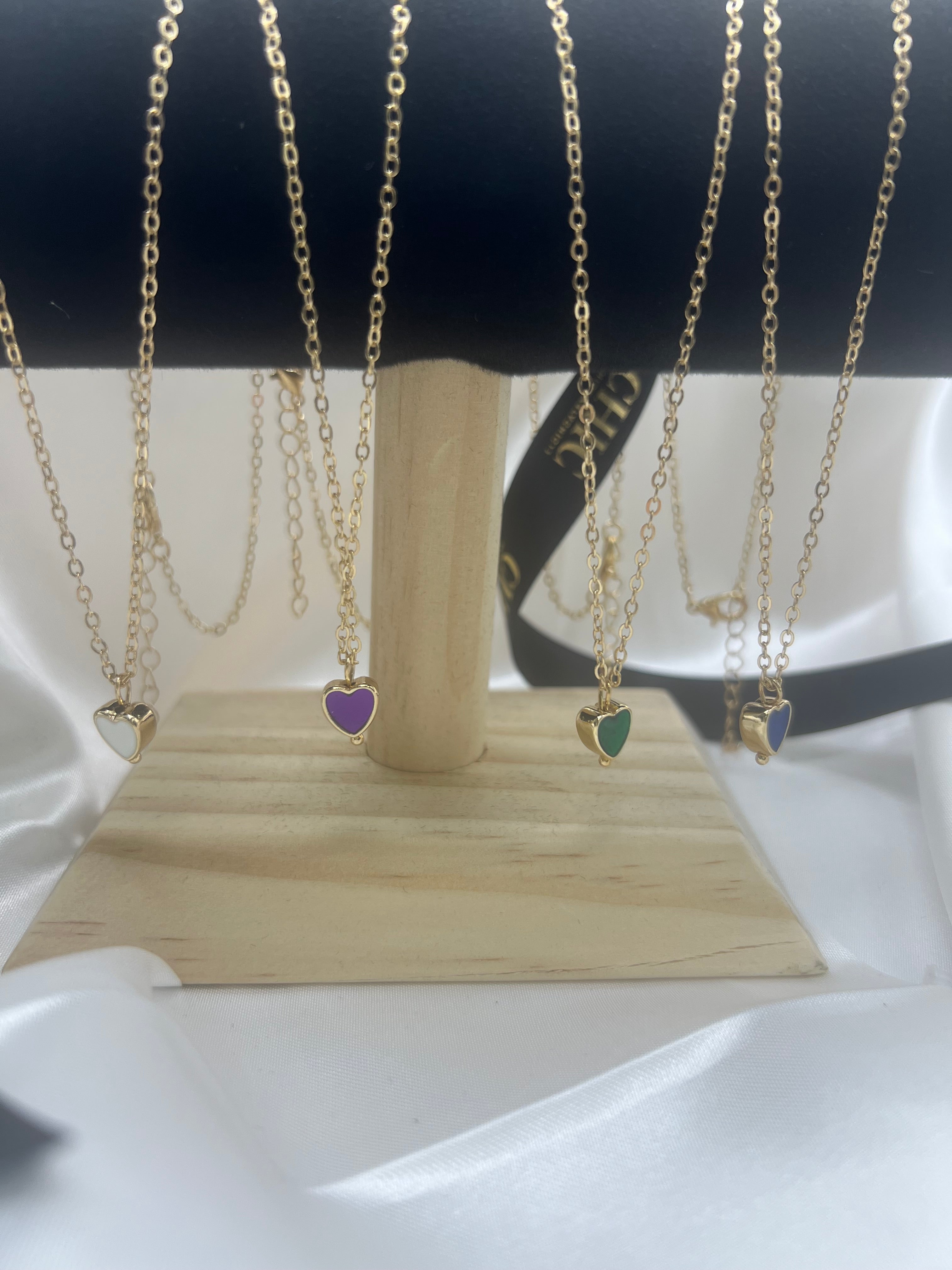 Coloured Heart Necklace