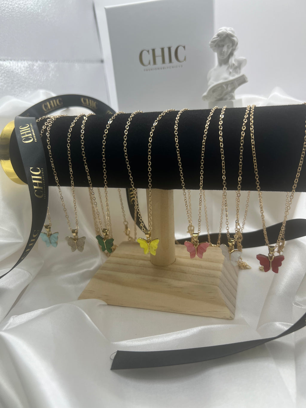 Coloured Butterfly Necklaces