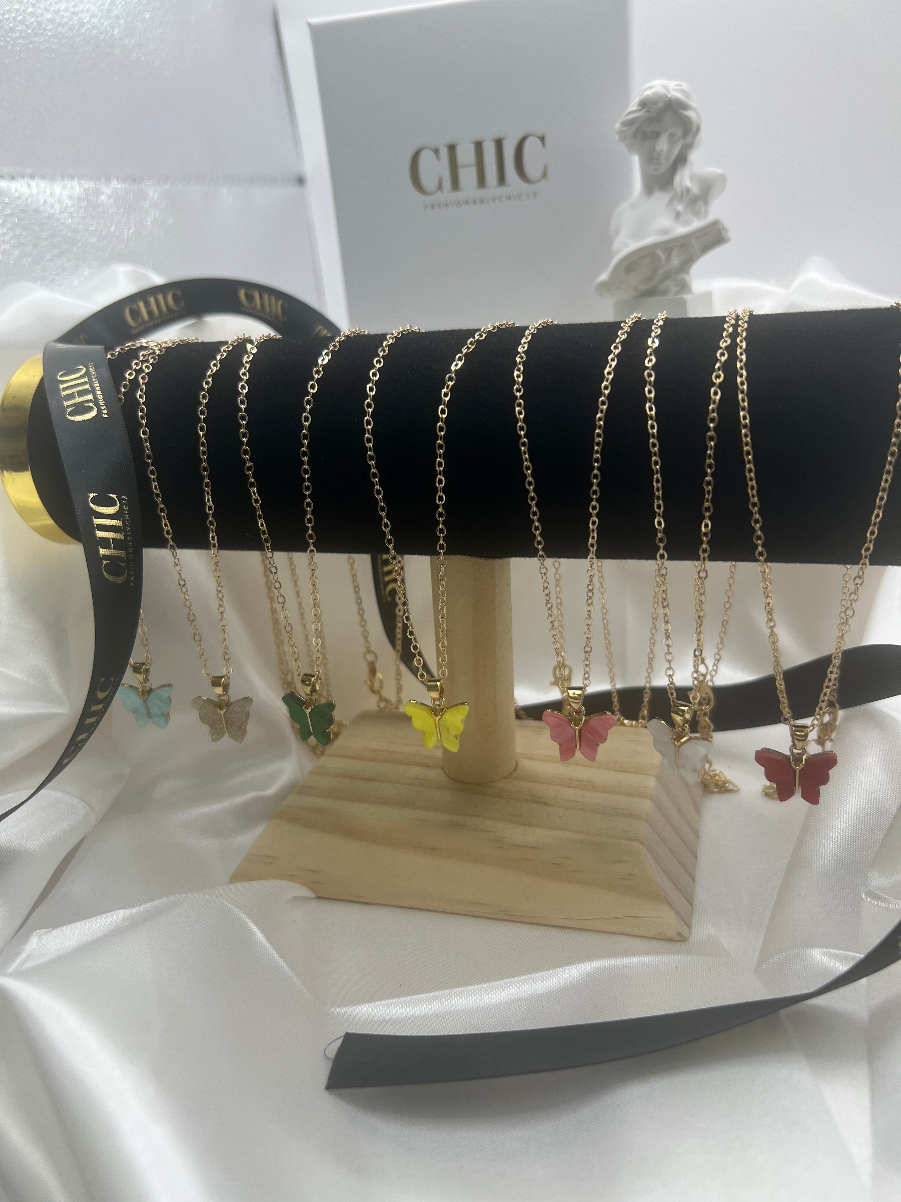 Coloured Butterfly Necklaces