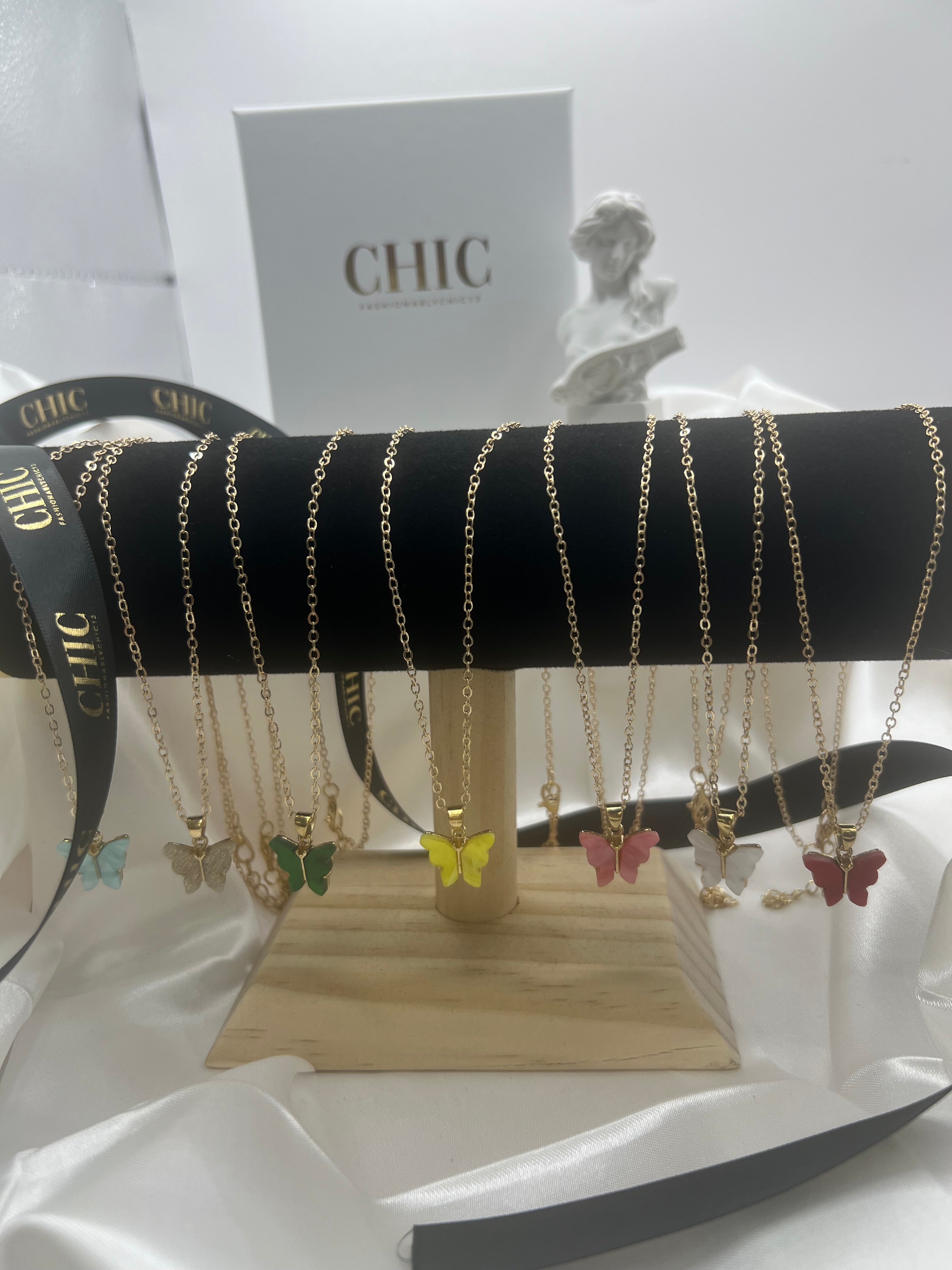 Coloured Butterfly Necklaces