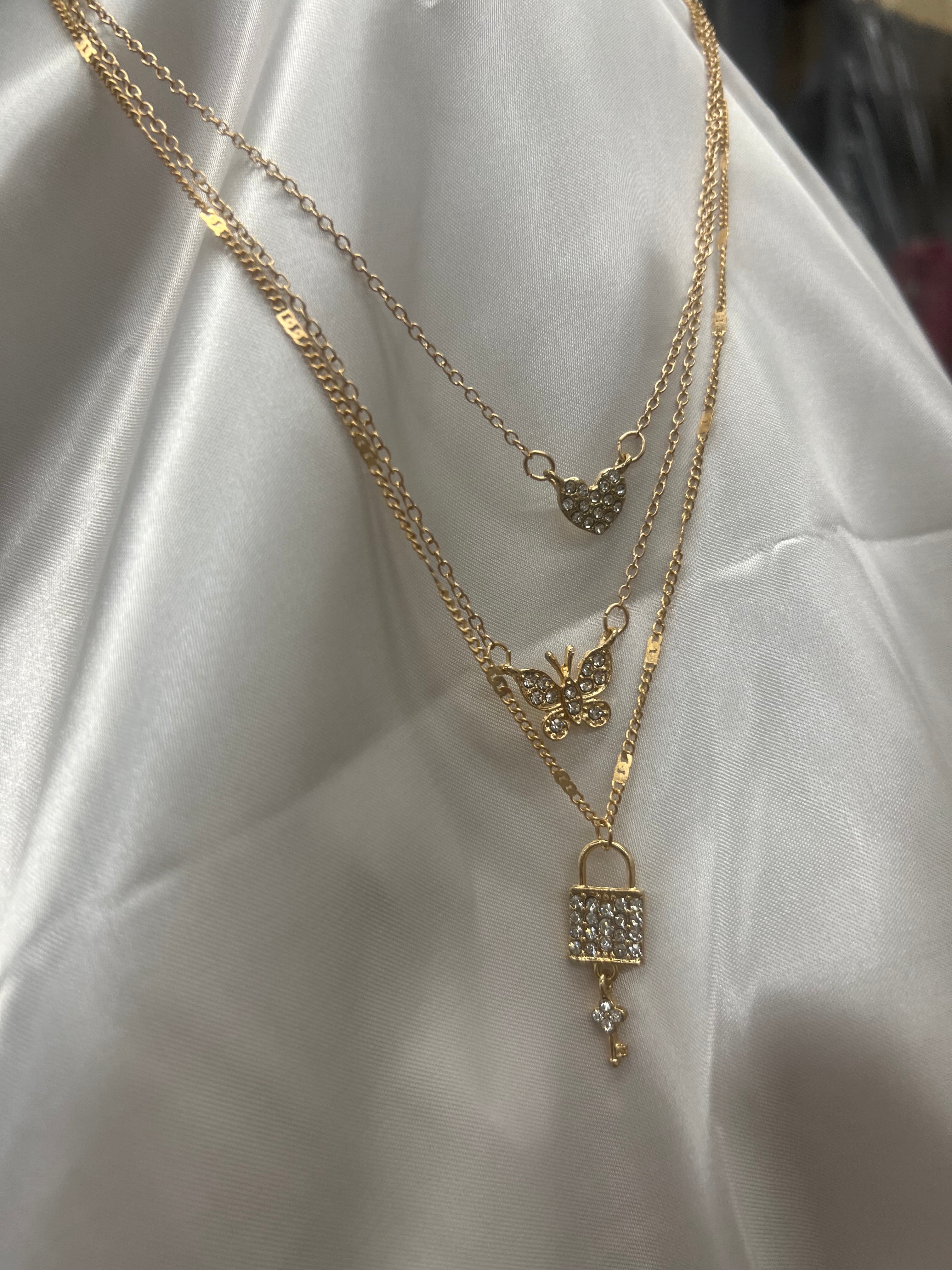 Set of 3 Gold Necklaces