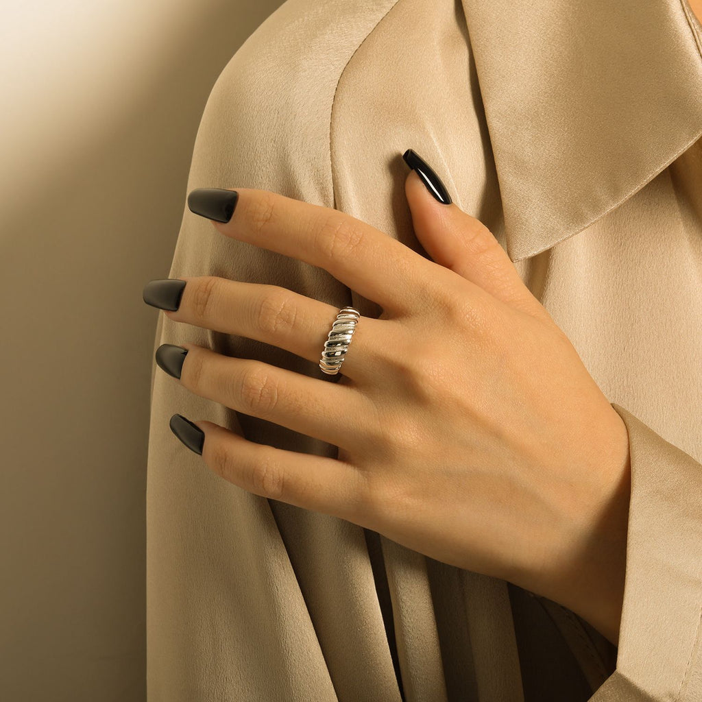 Fashion Outfit Street Style Gear Sterling Silver Adjustable Ring