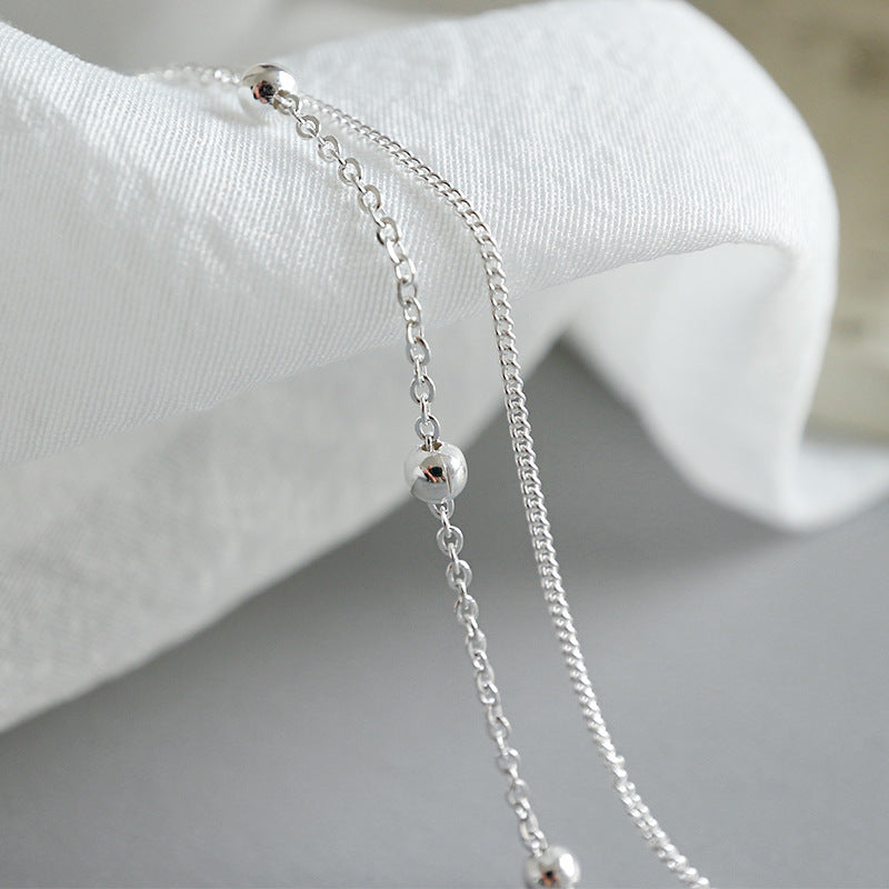 Pure silver ankle chain decoration